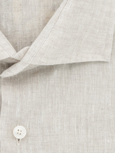 Xacus Shirt Pure Linen Regular Fit Light Beige