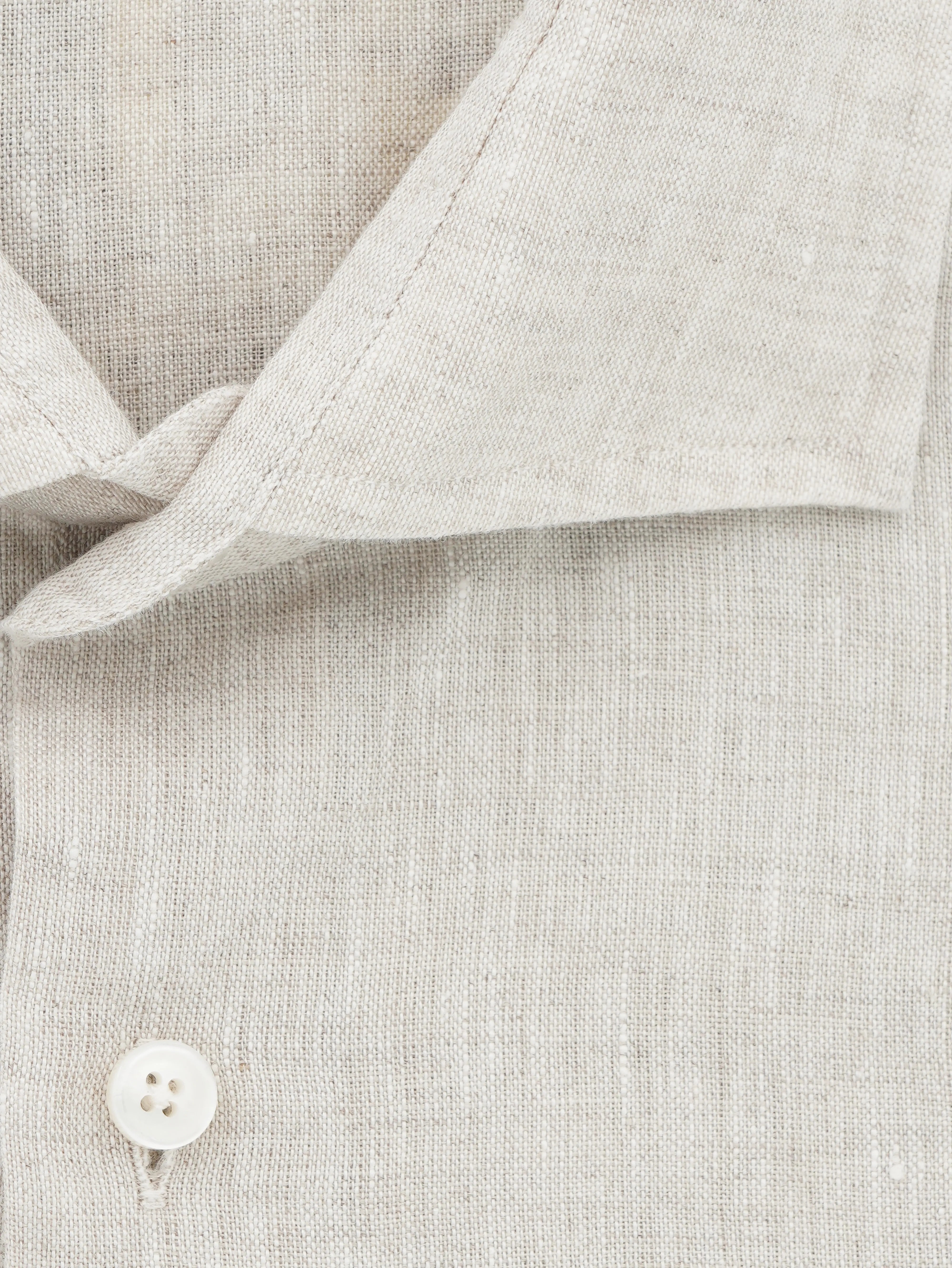 Xacus Shirt Pure Linen Regular Fit Light Beige