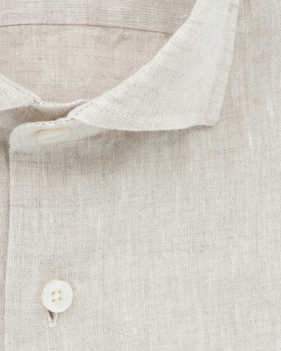 Xacus Shirt Pure Linen Slim Fit Light Beige