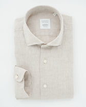 Xacus Shirt Pure Linen Slim Fit Light Beige