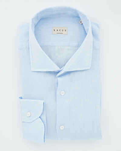 Xacus Shirt Pure Linen Regular Fit Light Blue