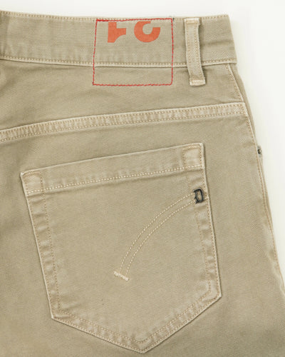 Dondup George Garment Dyed Cotton Stretch Green