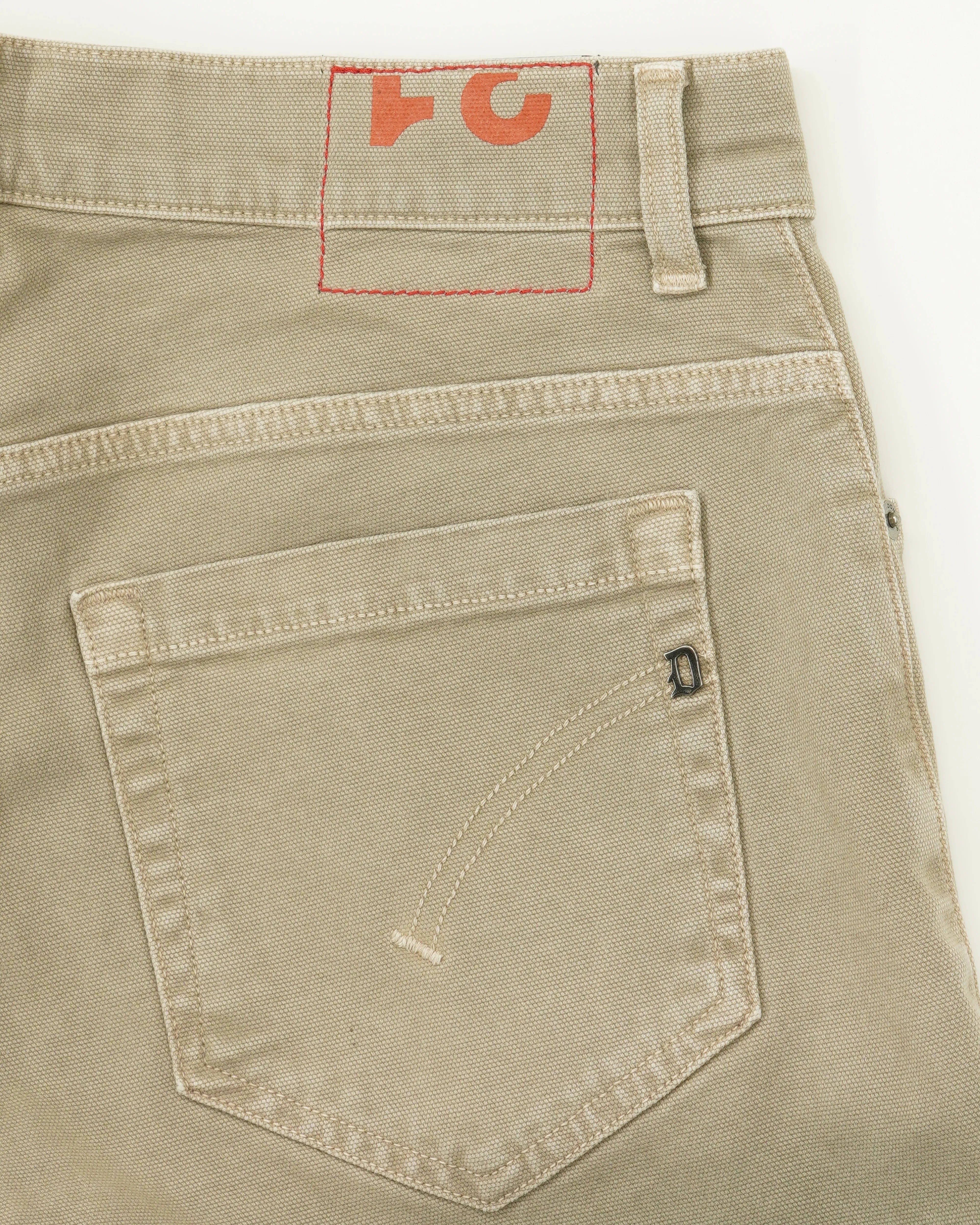 Dondup George Garment Dyed Cotton Stretch Green