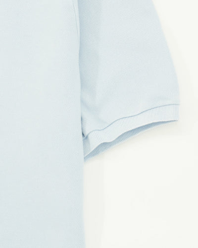 Dondup Polo Shirt Garment Dyed Pure Cotton Light Blue