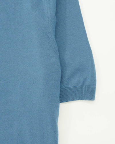 Gran Sasso Knitted T-Shirt Fresh Cotton Blue