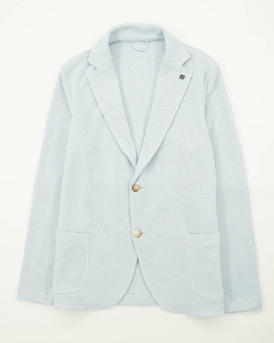Gran Sasso Knitted Jacket Linen Cotton Light Blue