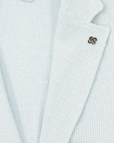 Gran Sasso Knitted Jacket Linen Cotton Light Blue